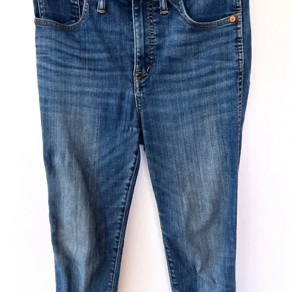 Madewell Dark Wash 10'" High Rise Skinny Denim Jeans Size 28 - Picture 4 of 8